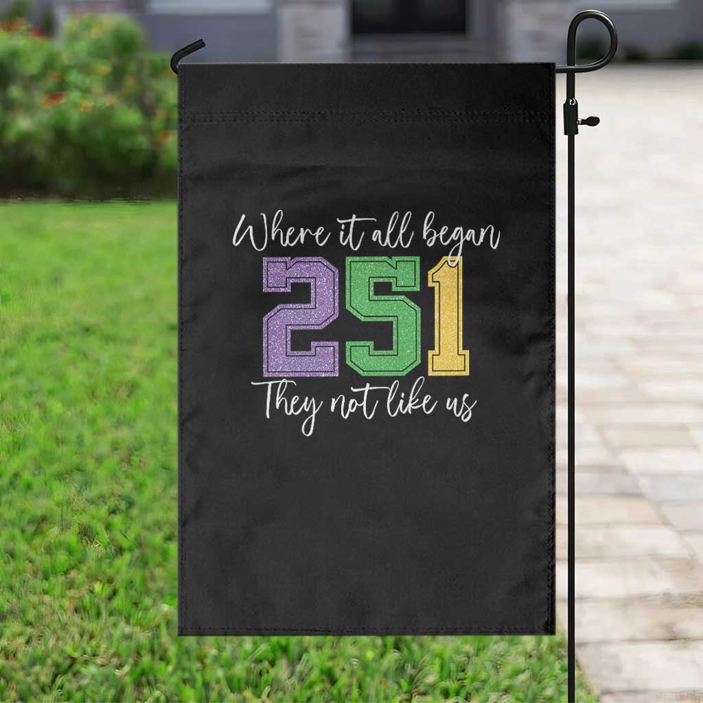251 Mardi Gras Mobile Alabama Garden Flag Where It All Began Fat Tuesday Carnival Glitter Print