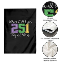 251 Mardi Gras Mobile Alabama Garden Flag Where It All Began Fat Tuesday Carnival Glitter Print