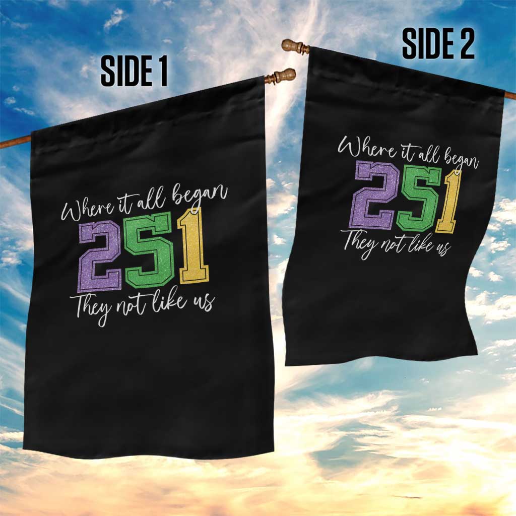 251 Mardi Gras Mobile Alabama Garden Flag Where It All Began Fat Tuesday Carnival Glitter Print