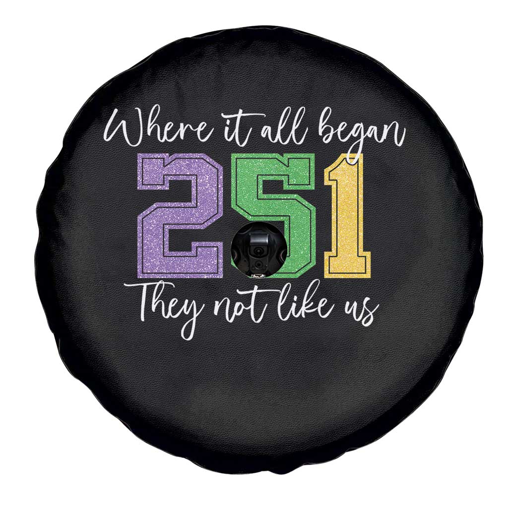 251 Mardi Gras Mobile Alabama Spare Tire Cover Where It All Began Fat Tuesday Carnival Glitter Print