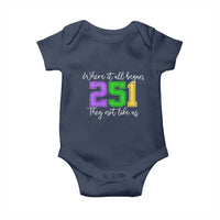 251 Mardi Gras Mobile Alabama Baby Onesie Where It All Began Fat Tuesday Carnival Glitter Print