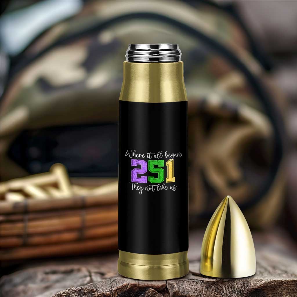 251 Mardi Gras Mobile Alabama Bullet Tumbler Where It All Began Fat Tuesday Carnival Glitter Print