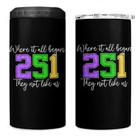 251 Mardi Gras Mobile Alabama 4 in 1 Can Cooler Tumbler Where It All Began Fat Tuesday Carnival Glitter Print