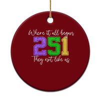 251 Mardi Gras Mobile Alabama Ceramic Ornament Where It All Began Fat Tuesday Carnival Glitter Print