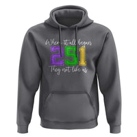 251 Mardi Gras Mobile Alabama Hoodie Where It All Began Fat Tuesday Carnival Glitter Print