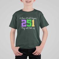 251 Mardi Gras Mobile Alabama T Shirt For Kid Where It All Began Fat Tuesday Carnival Glitter Print