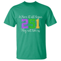 251 Mardi Gras Mobile Alabama T Shirt Where It All Began Fat Tuesday Carnival Glitter Print