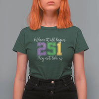 251 Mardi Gras Mobile Alabama T Shirt For Women Where It All Began Fat Tuesday Carnival Glitter Print
