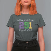 251 Mardi Gras Mobile Alabama T Shirt For Women Where It All Began Fat Tuesday Carnival Glitter Print