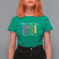 251 Mardi Gras Mobile Alabama T Shirt For Women Where It All Began Fat Tuesday Carnival Glitter Print