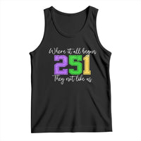251 Mardi Gras Mobile Alabama Tank Top Where It All Began Fat Tuesday Carnival Glitter Print