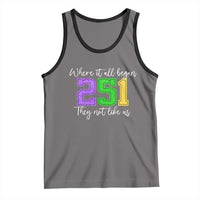 251 Mardi Gras Mobile Alabama Tank Top Where It All Began Fat Tuesday Carnival Glitter Print