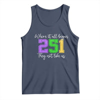251 Mardi Gras Mobile Alabama Tank Top Where It All Began Fat Tuesday Carnival Glitter Print