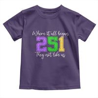 251 Mardi Gras Mobile Alabama Toddler T Shirt Where It All Began Fat Tuesday Carnival Glitter Print