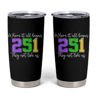251 Mardi Gras Mobile Alabama Tumbler Cup Where It All Began Fat Tuesday Carnival Glitter Print