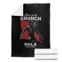 Home Of The Grunch Nola Louisiana Throw Blanket New Orleans Urban Legend
