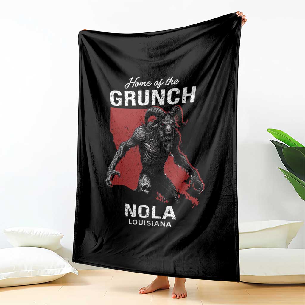 Home Of The Grunch Nola Louisiana Throw Blanket New Orleans Urban Legend