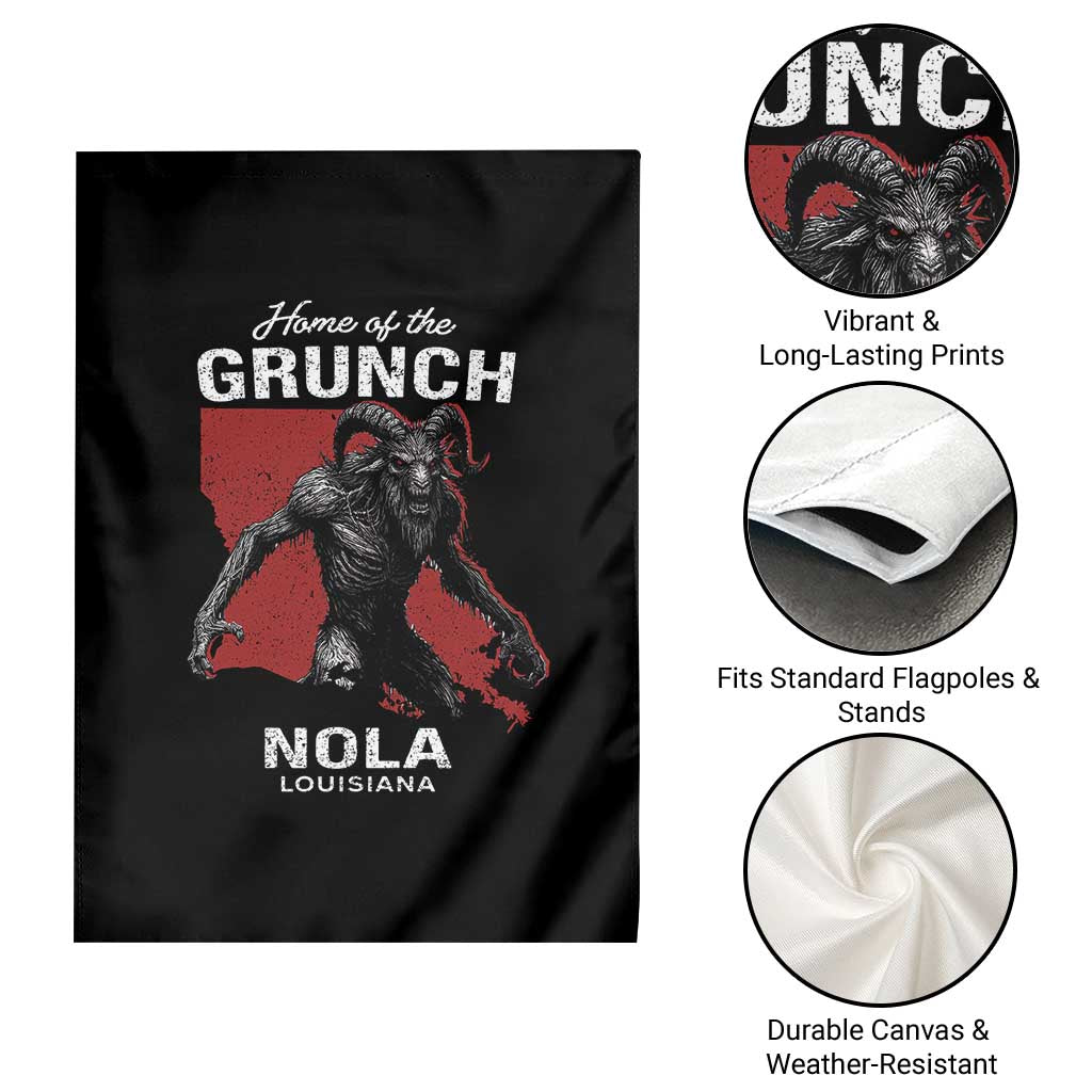 Home Of The Grunch Nola Louisiana Garden Flag New Orleans Urban Legend