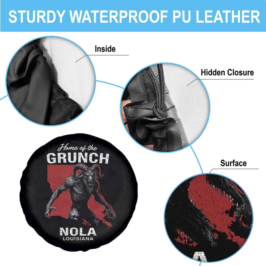 Home Of The Grunch Nola Louisiana Spare Tire Cover New Orleans Urban Legend