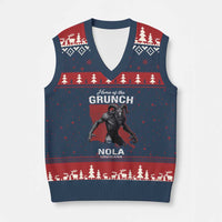 Home Of The Grunch Nola Louisiana V-Neck Knit Sweater Vest New Orleans Urban Legend