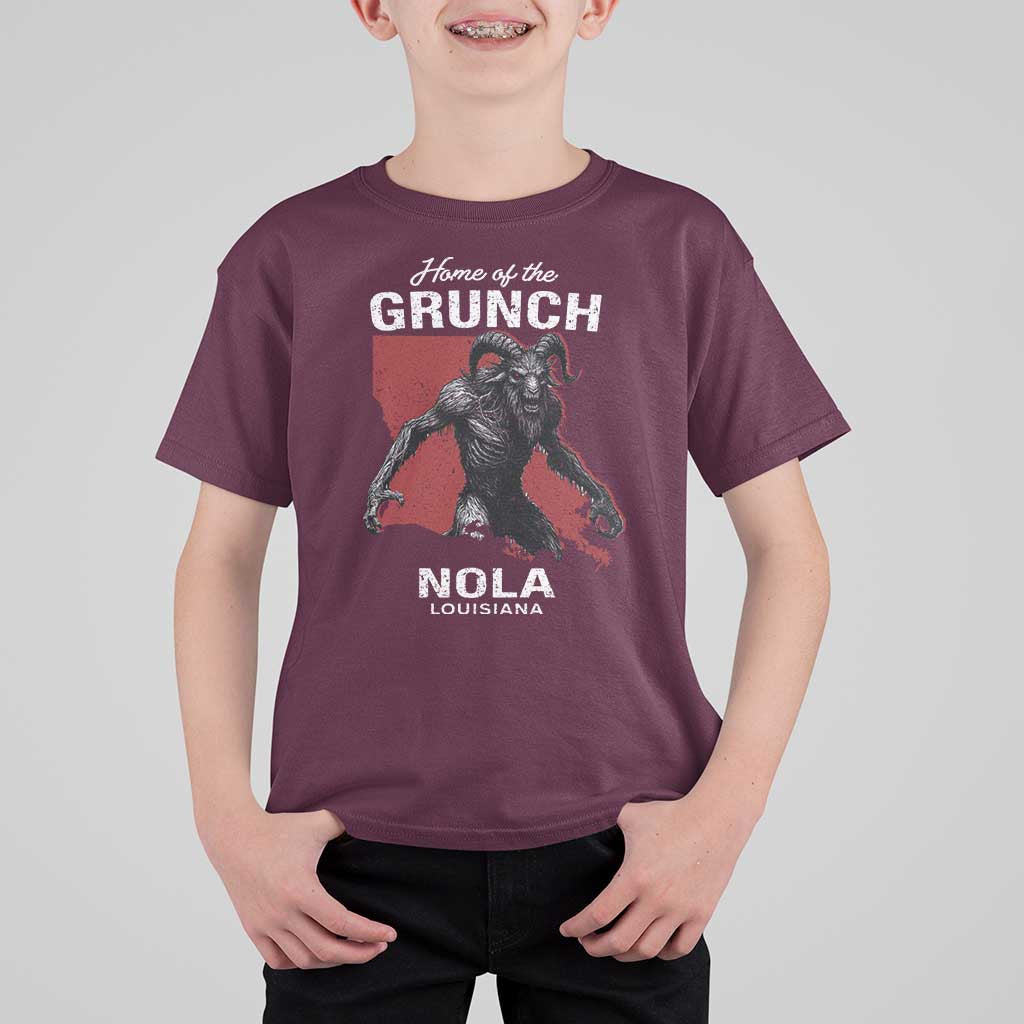 Home Of The Grunch Nola Louisiana T Shirt For Kid New Orleans Urban Legend