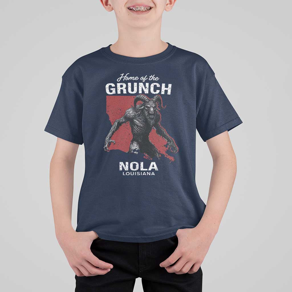 Home Of The Grunch Nola Louisiana T Shirt For Kid New Orleans Urban Legend