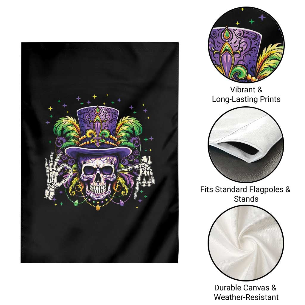 Mardi Gras Skull 67 Six Seven Meme New Orleans Witch Doctor Voodoo Garden Flag
