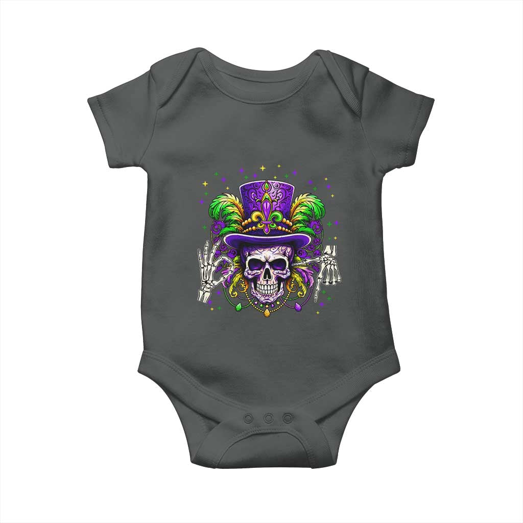 Mardi Gras Skull 67 Six Seven Meme New Orleans Witch Doctor Voodoo Baby Onesie