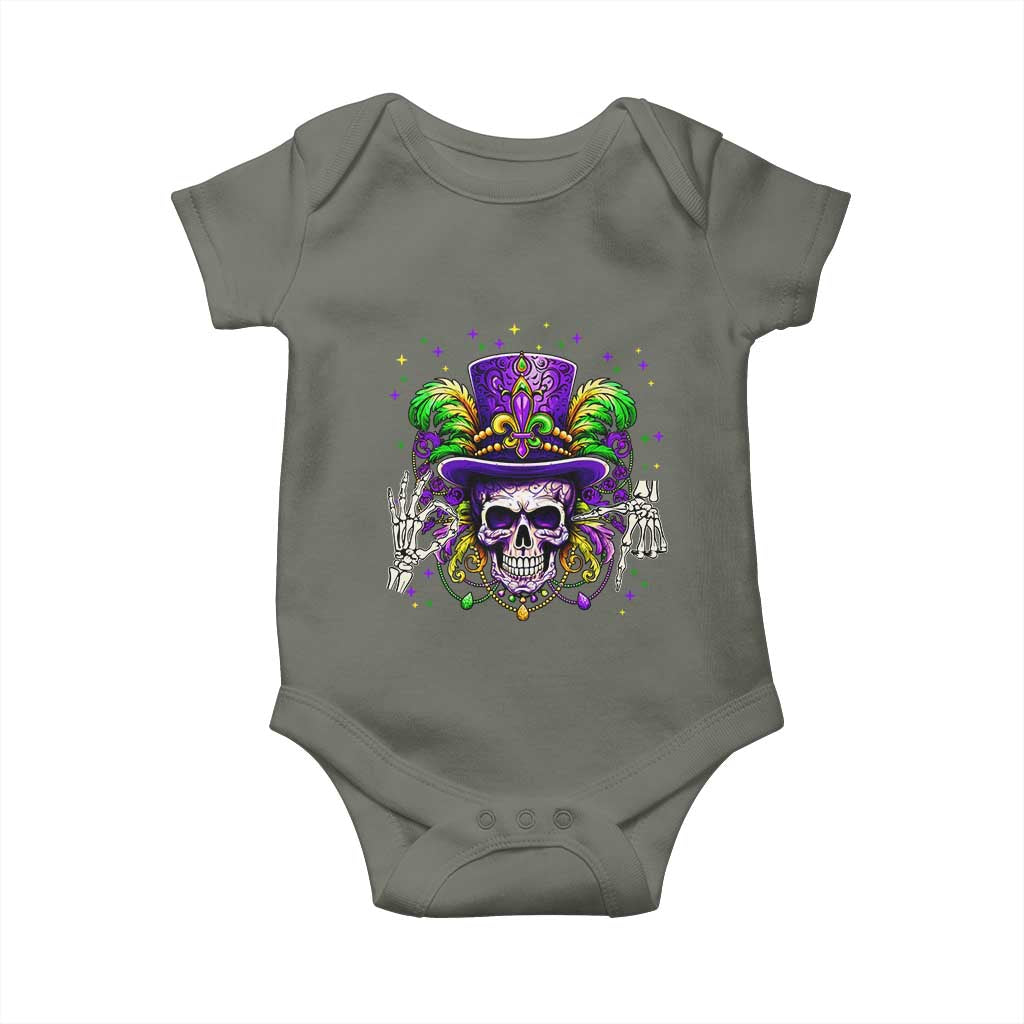 Mardi Gras Skull 67 Six Seven Meme New Orleans Witch Doctor Voodoo Baby Onesie