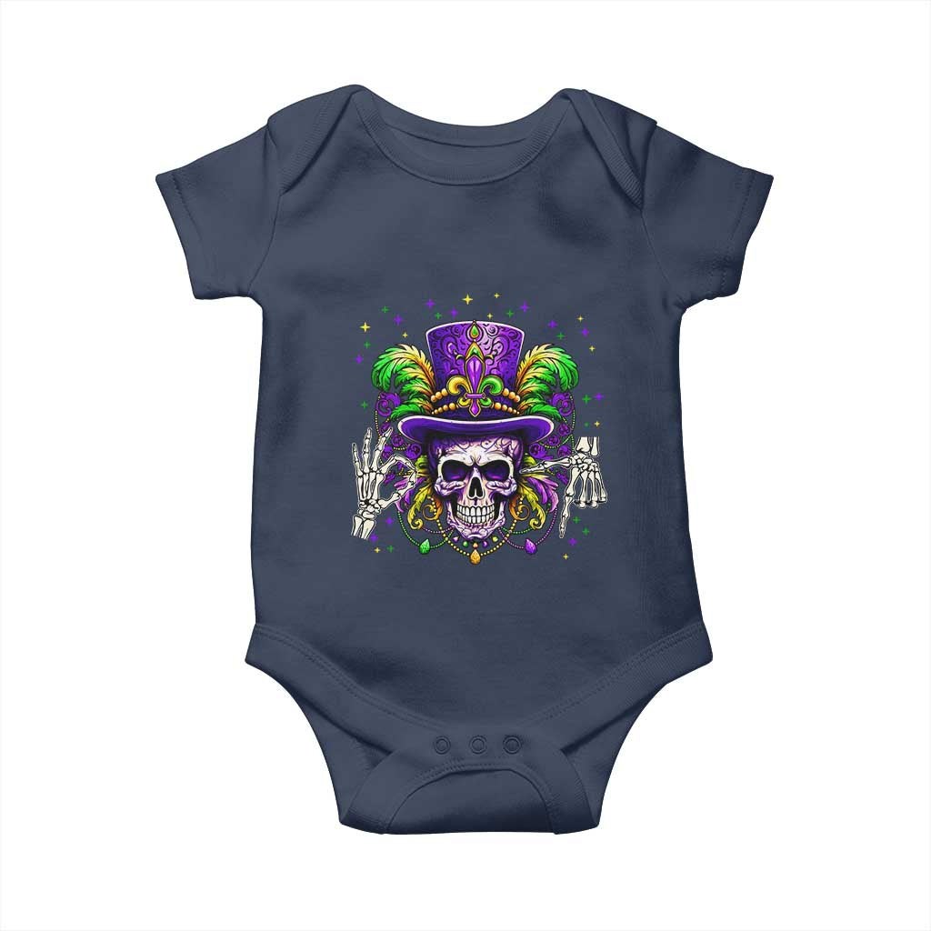 Mardi Gras Skull 67 Six Seven Meme New Orleans Witch Doctor Voodoo Baby Onesie