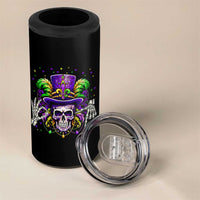 Mardi Gras Skull 67 Six Seven Meme New Orleans Witch Doctor Voodoo 4 in 1 Can Cooler Tumbler