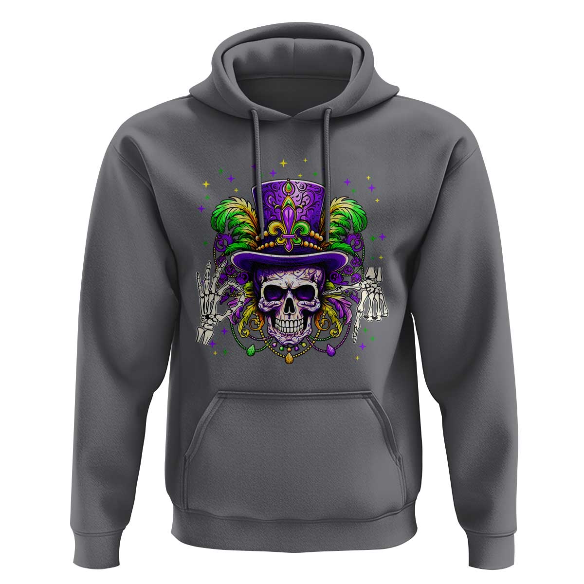 Mardi Gras Skull 67 Six Seven Meme New Orleans Witch Doctor Voodoo Hoodie