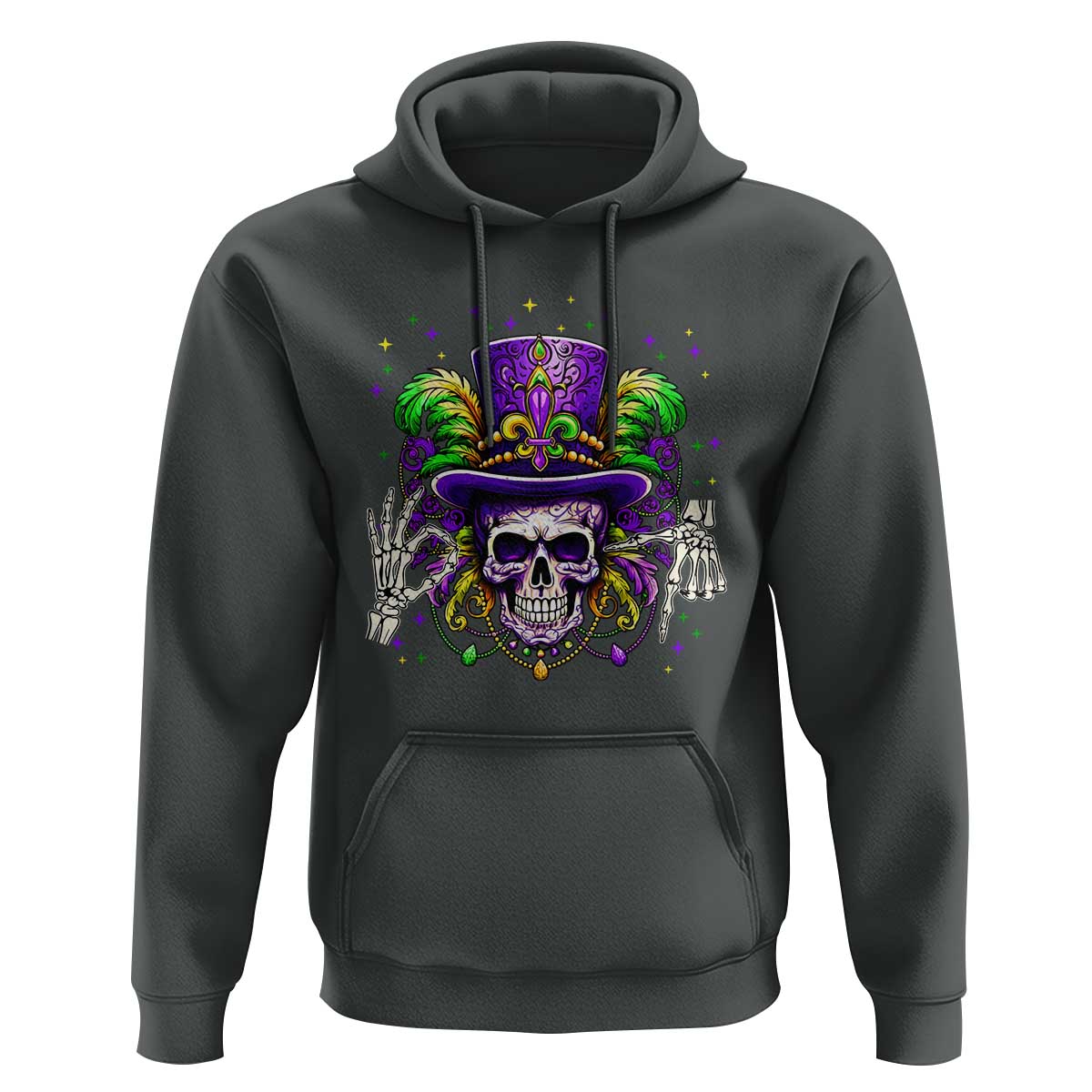 Mardi Gras Skull 67 Six Seven Meme New Orleans Witch Doctor Voodoo Hoodie