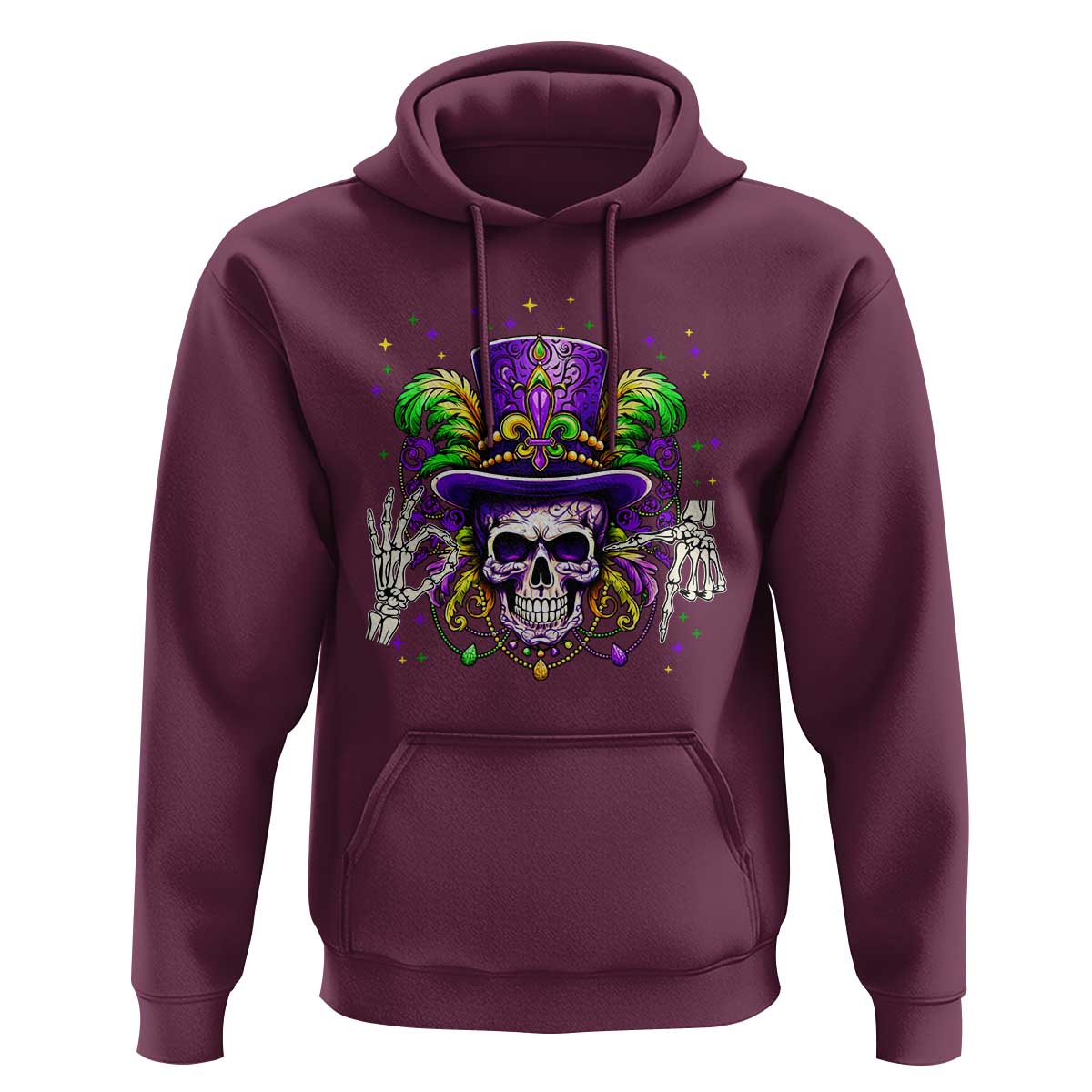 Mardi Gras Skull 67 Six Seven Meme New Orleans Witch Doctor Voodoo Hoodie