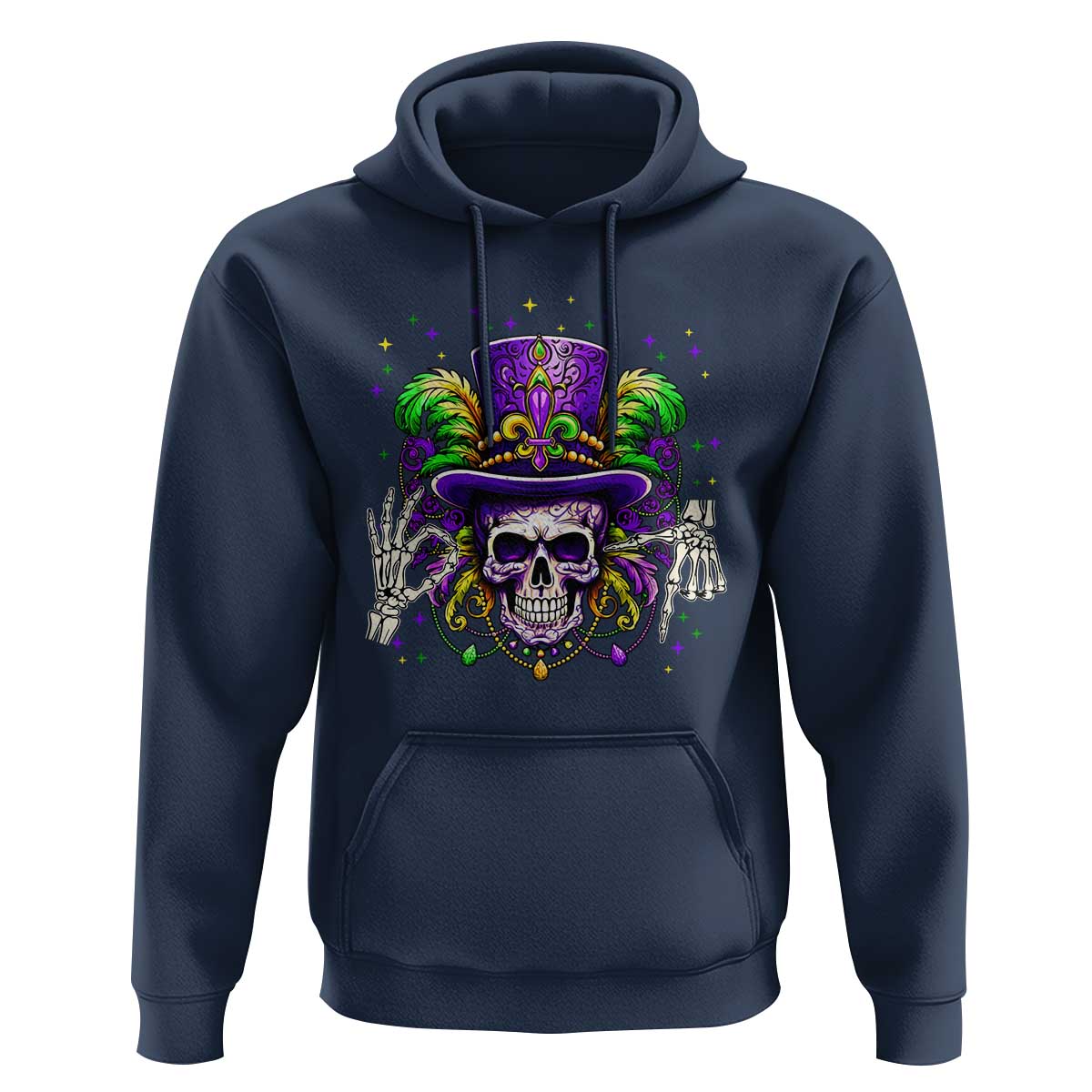 Mardi Gras Skull 67 Six Seven Meme New Orleans Witch Doctor Voodoo Hoodie