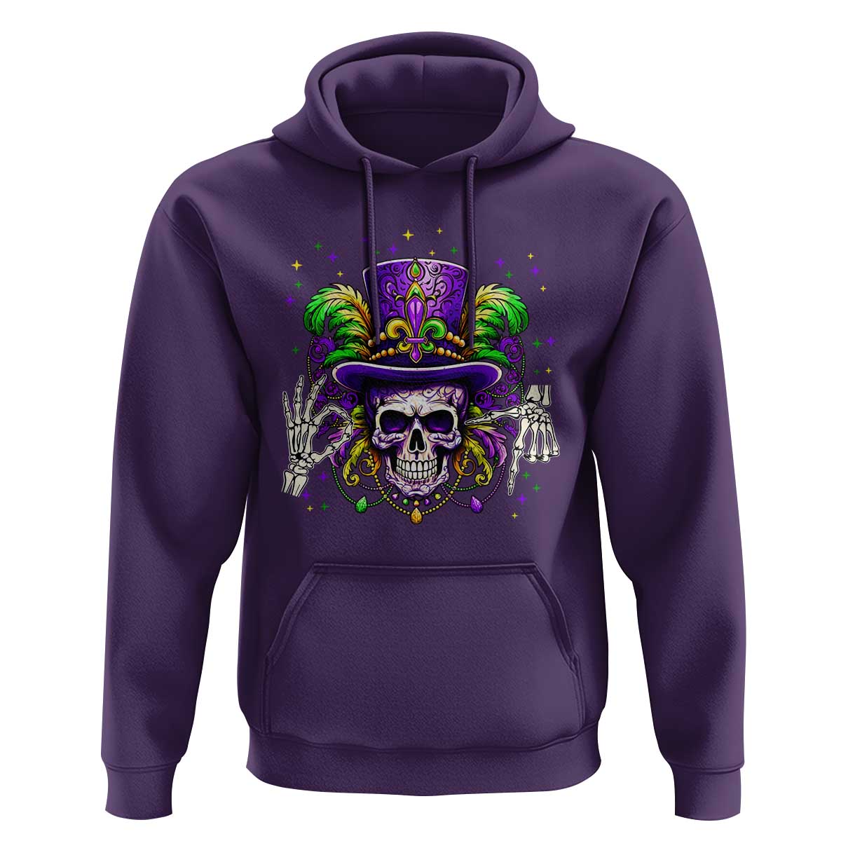Mardi Gras Skull 67 Six Seven Meme New Orleans Witch Doctor Voodoo Hoodie