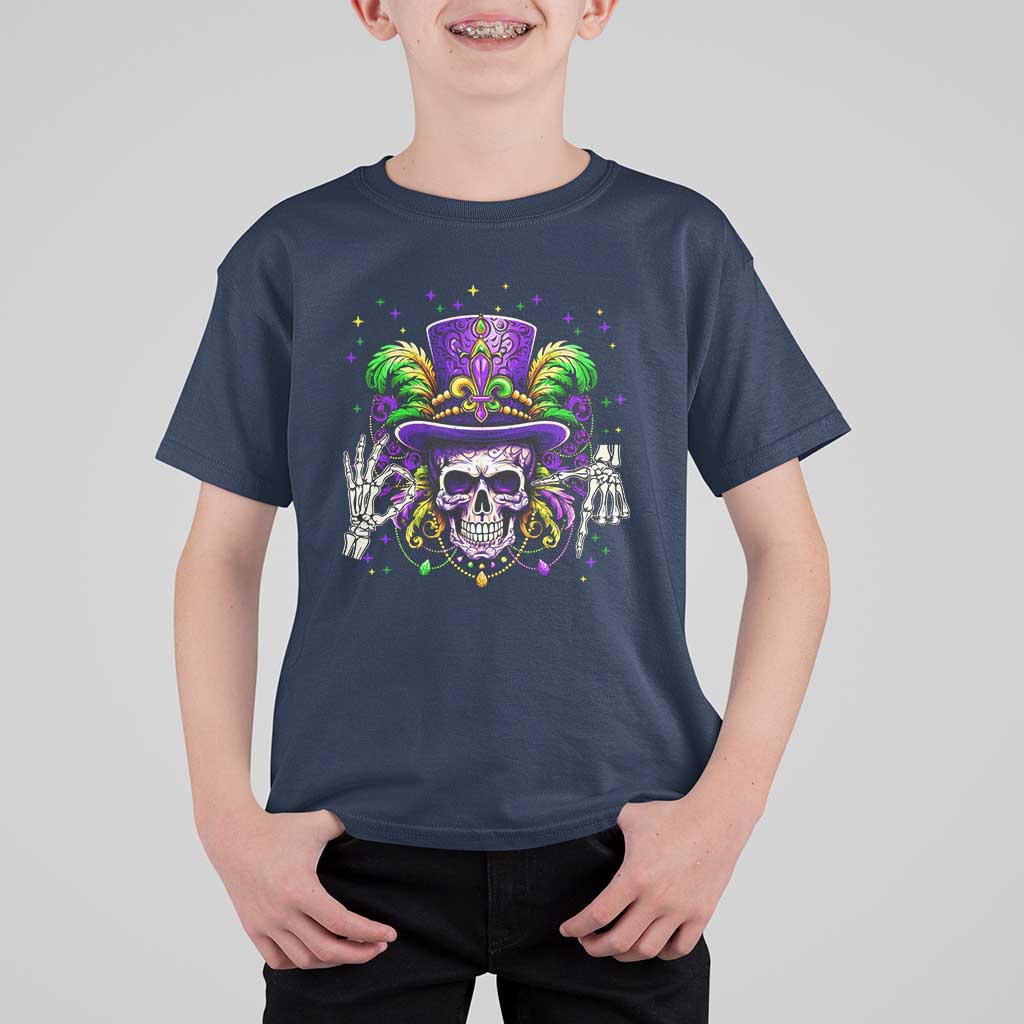 Mardi Gras Skull 67 Six Seven Meme New Orleans Witch Doctor Voodoo T Shirt For Kid