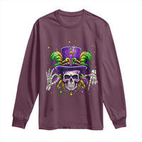 Mardi Gras Skull 67 Six Seven Meme New Orleans Witch Doctor Voodoo Long Sleeve Shirt