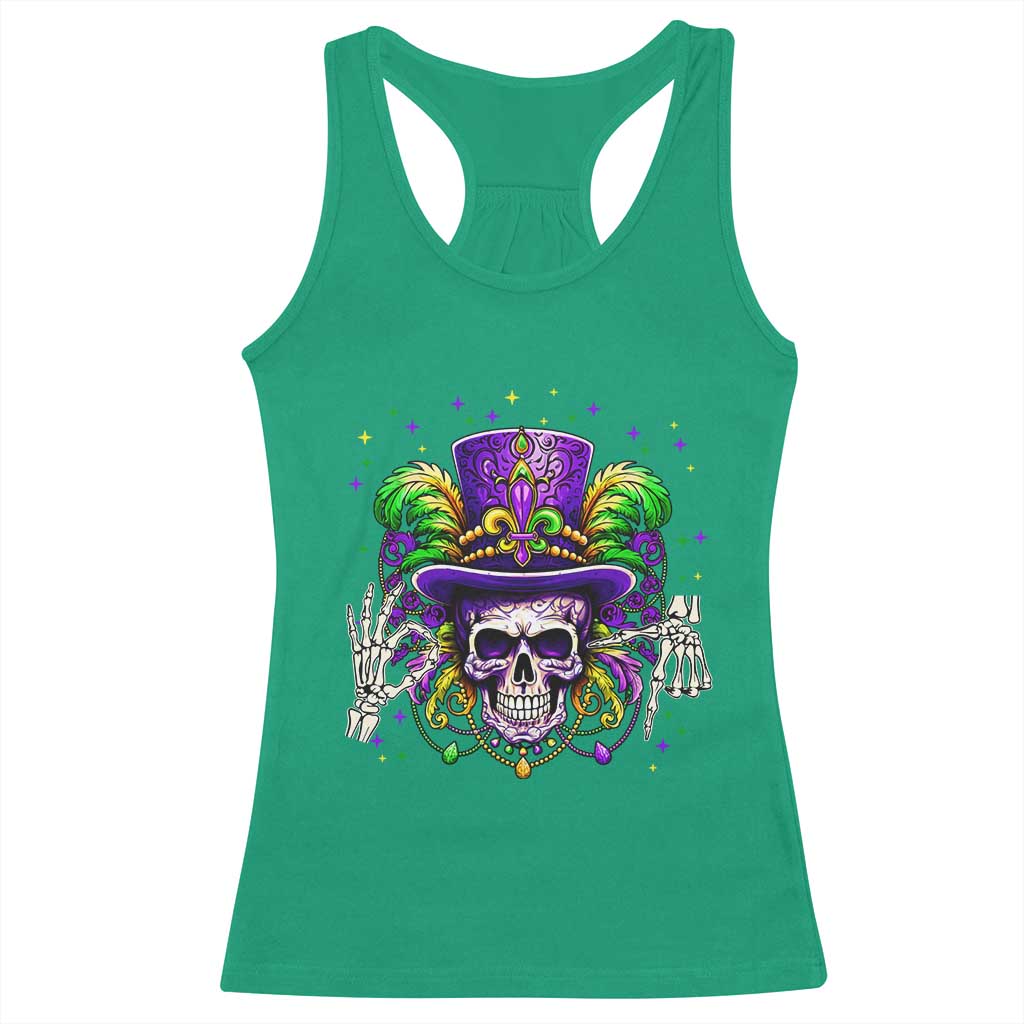 Mardi Gras Skull 67 Six Seven Meme New Orleans Witch Doctor Voodoo Racerback Tank Top