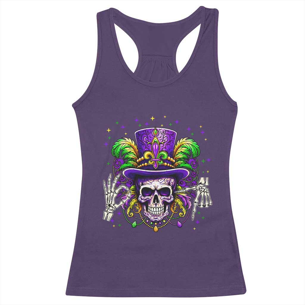 Mardi Gras Skull 67 Six Seven Meme New Orleans Witch Doctor Voodoo Racerback Tank Top