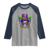 Mardi Gras Skull 67 Six Seven Meme New Orleans Witch Doctor Voodoo Raglan Shirt