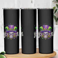 Mardi Gras Skull 67 Six Seven Meme New Orleans Witch Doctor Voodoo Skinny Tumbler
