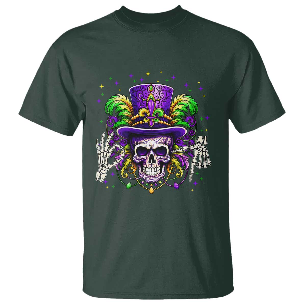 Mardi Gras Skull 67 Six Seven Meme New Orleans Witch Doctor Voodoo T Shirt