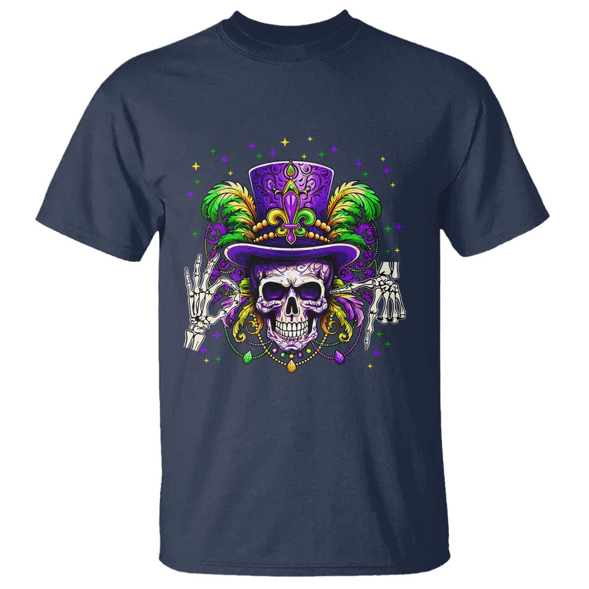 Mardi Gras Skull 67 Six Seven Meme New Orleans Witch Doctor Voodoo T Shirt
