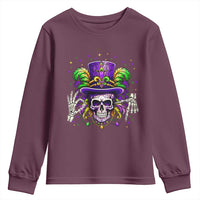 Mardi Gras Skull 67 Six Seven Meme New Orleans Witch Doctor Voodoo Youth Sweatshirt