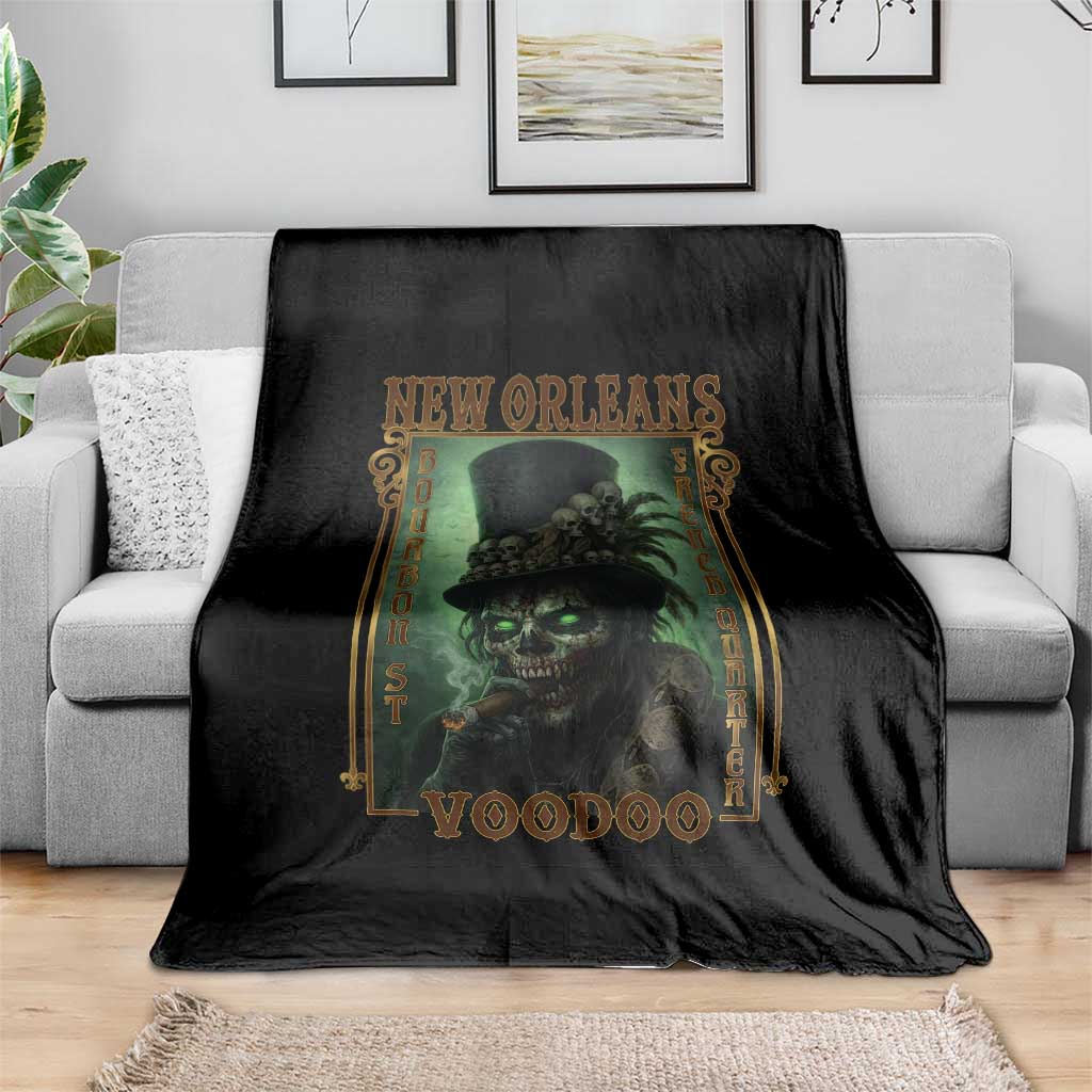 New Orleans Voodoo Throw Blanket Bourbon Street French Quarter Creepy Occult Lover