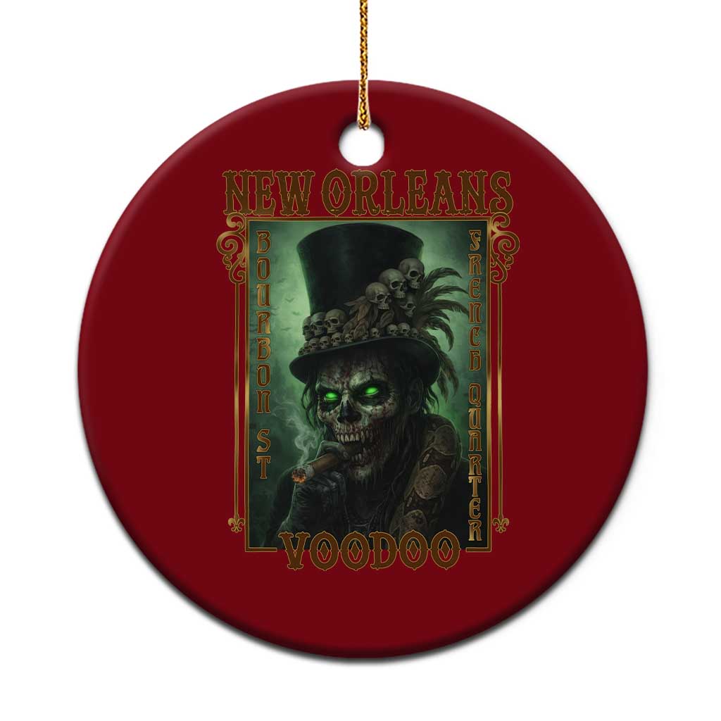 New Orleans Voodoo Ceramic Ornament Bourbon Street French Quarter Creepy Occult Lover
