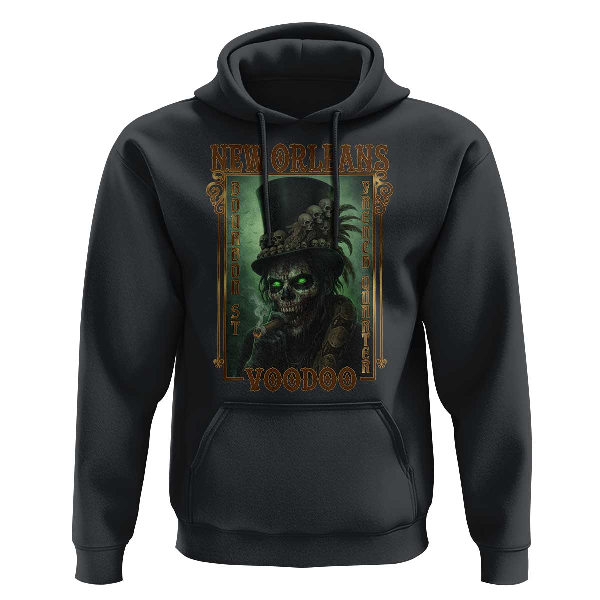 New Orleans Voodoo Hoodie Bourbon Street French Quarter Creepy Occult Lover