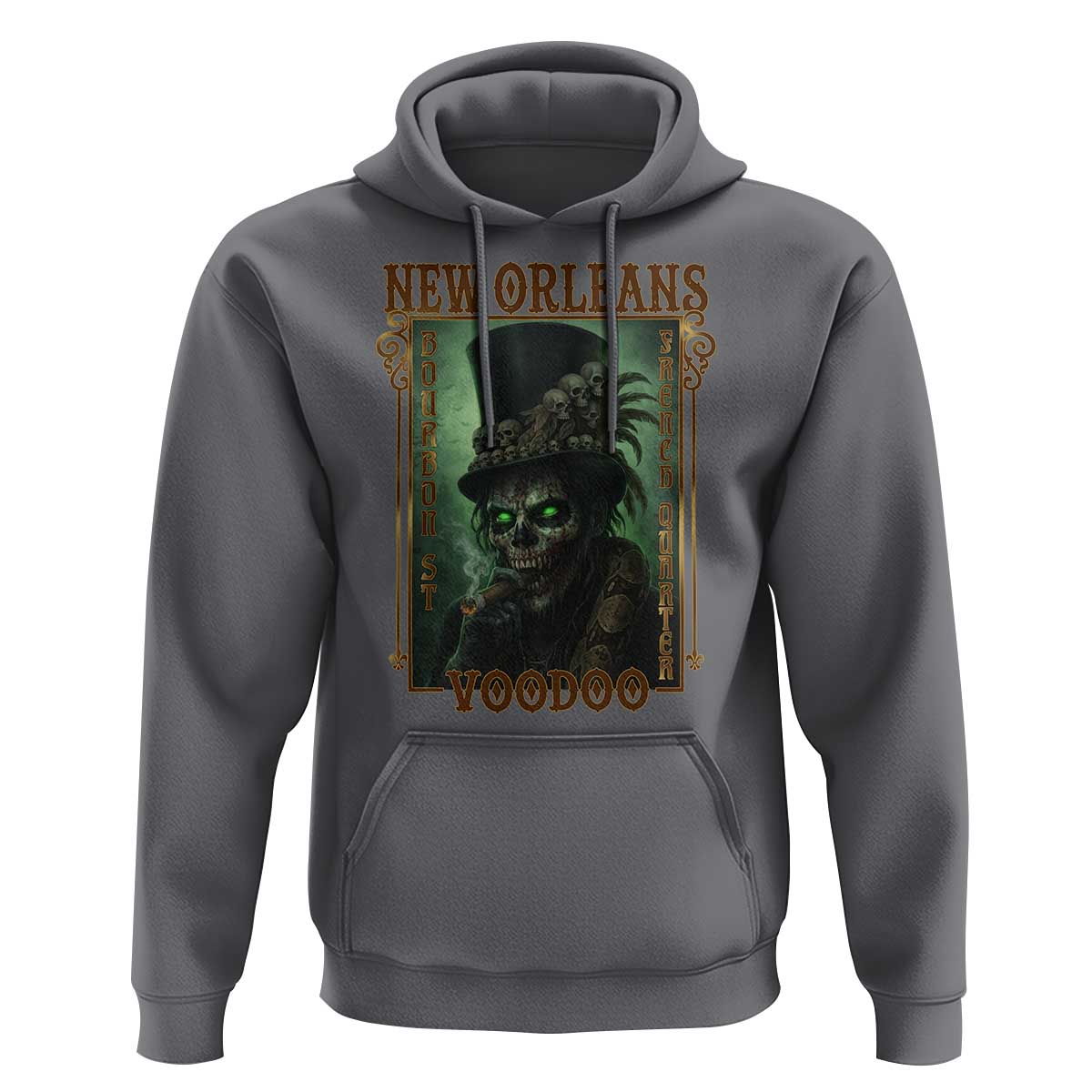 New Orleans Voodoo Hoodie Bourbon Street French Quarter Creepy Occult Lover