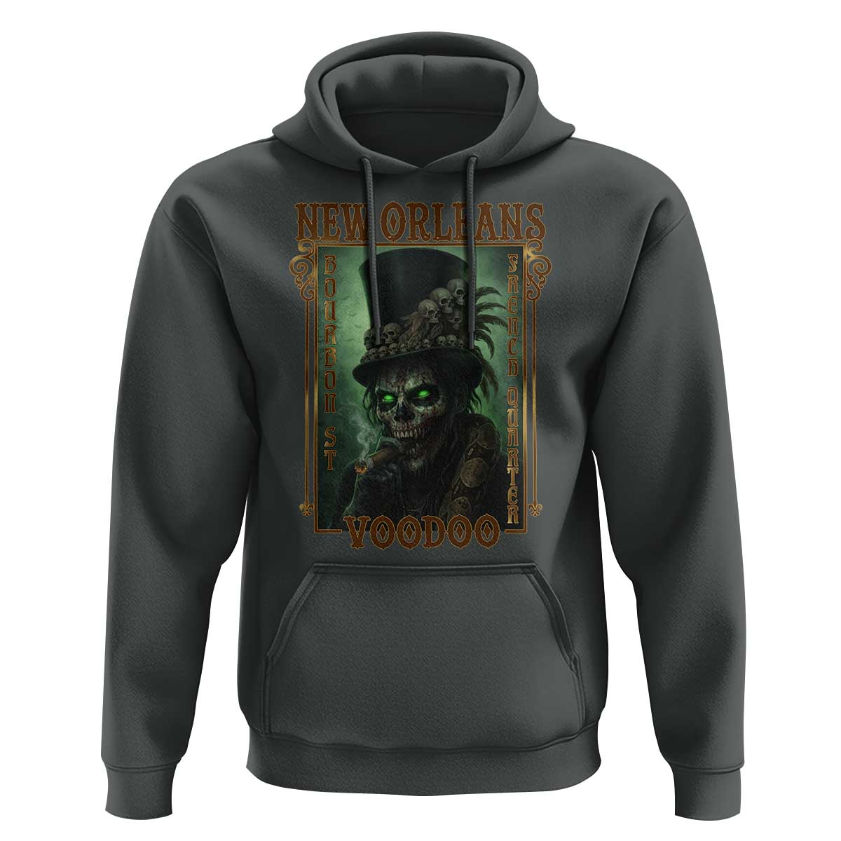 New Orleans Voodoo Hoodie Bourbon Street French Quarter Creepy Occult Lover